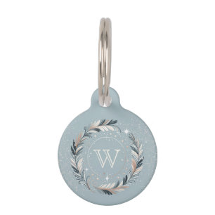 Placa Para Mascotas Wreath de invierno encantado