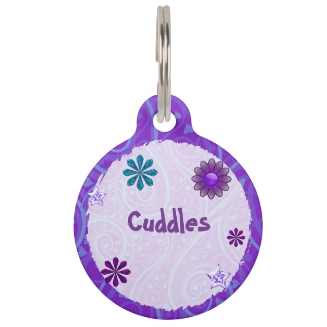 Placa Para Mascotas Wysteria Joyas 3D PERSONALIZADO (Anverso)