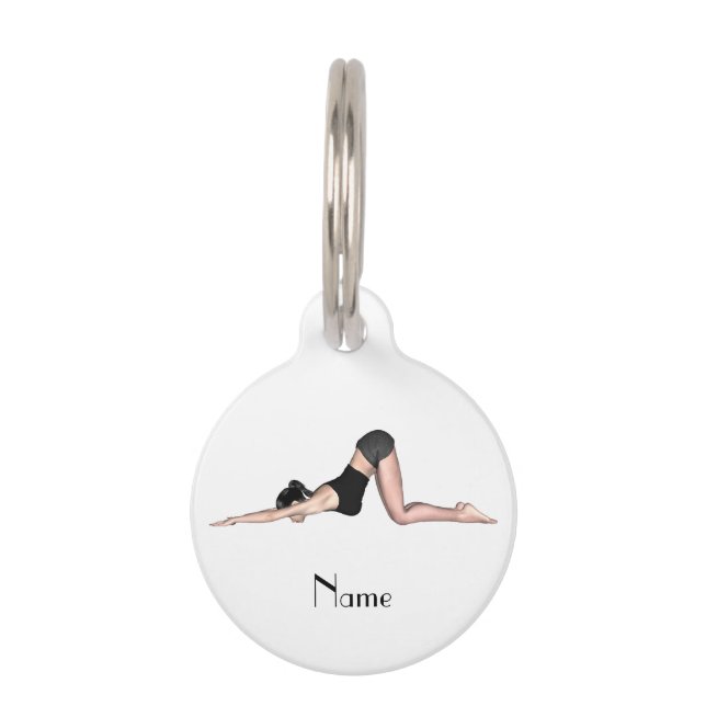 Placa Para Mascotas Yoga Poses Thunder_Cove (Anverso)