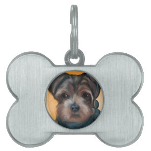 PLACA PARA MASCOTAS YORKIE POO           
