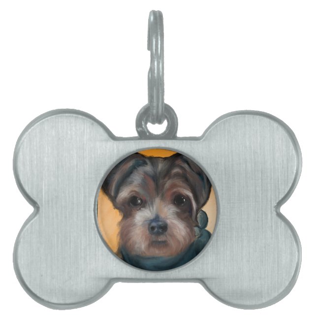 PLACA PARA MASCOTAS YORKIE POO            (Frente)