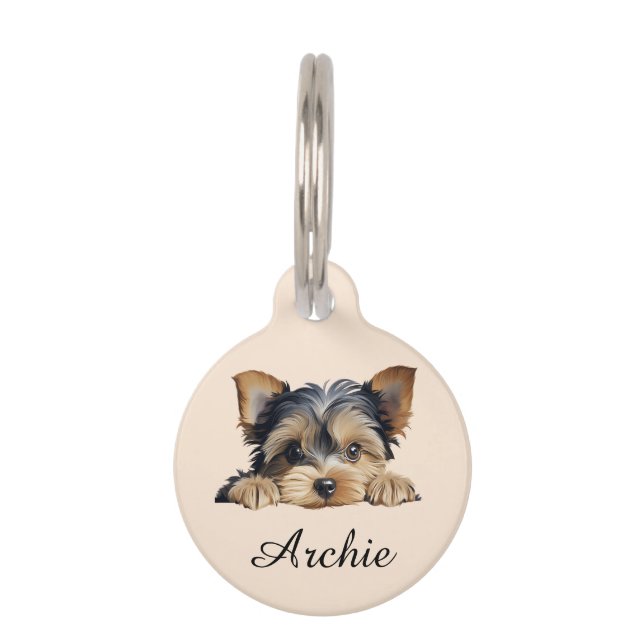 Placa Para Mascotas Yorkshire Terrier (Anverso)
