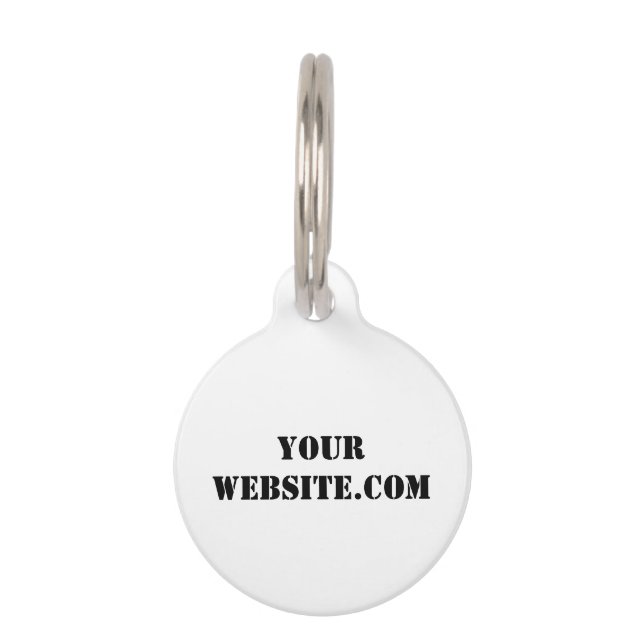Placa Para Mascotas YourWebSite.com (Anverso)