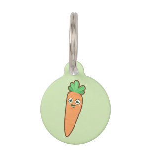 Placa Para Mascotas Zanahoria de Kawaii
