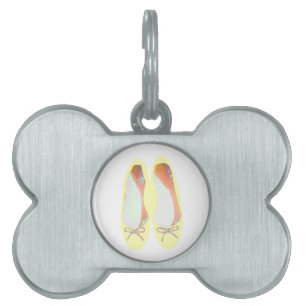 Placa Para Mascotas Zapatos amarillos