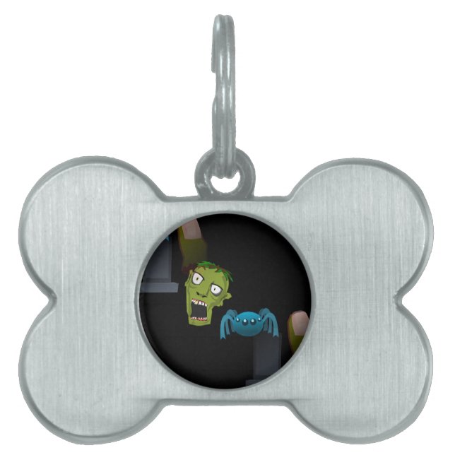 Placa Para Mascotas zombi (Frente)