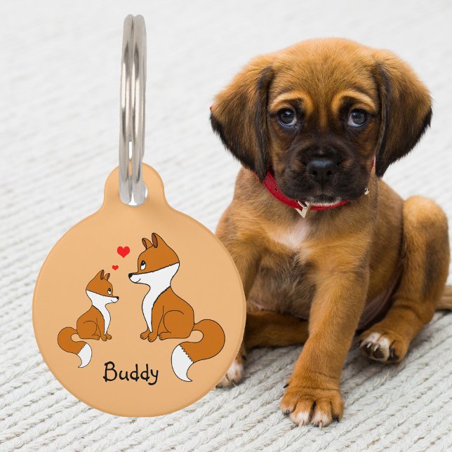 Placa Para Mascotas zorros de corte (Subido por el creador)