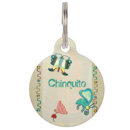 Placa Para Mascotas Zuni Butterfly 2 Folk Art