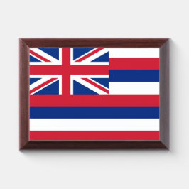 Placa Patriótica con bandera de Hawai