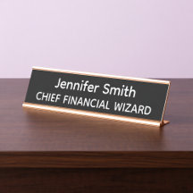 Placa Personalizada con el Nombre de Jefe de Finan