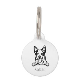 Placa personalizada con nombre para perro boyero a