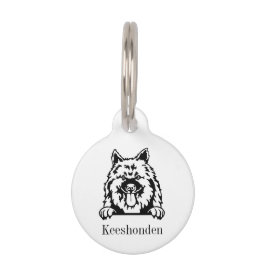 Placa personalizada con nombre para perro Keeshond