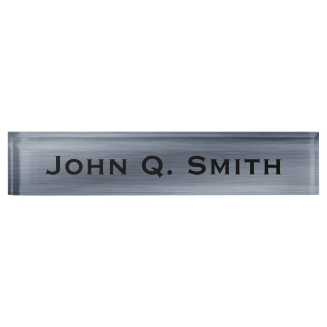 Placa personalizada de acero cepillado (Anverso)