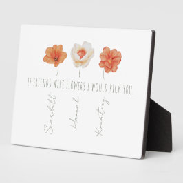 Placa personalizada de mejores amigos