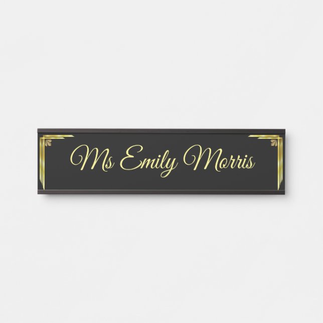 Placa personalizada de nombre de puerta de habitac (Anverso)