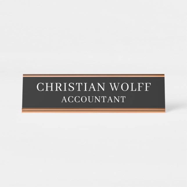 Placa Personalizada Ejecutiva, Letrero de Oficina  (Anverso)