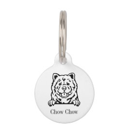 Placa personalizada para perro Chow Chow con nombr