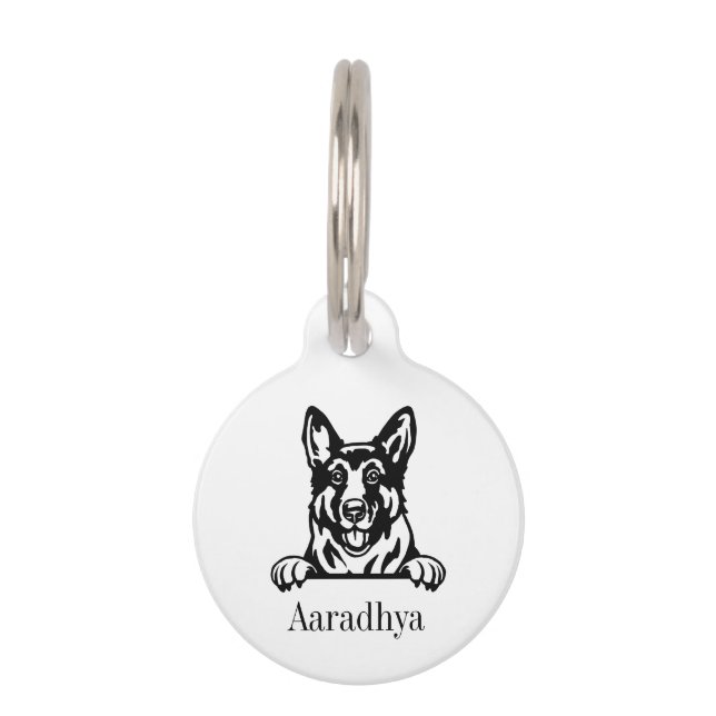 placa personalizada para perro pastor alemán (Anverso)