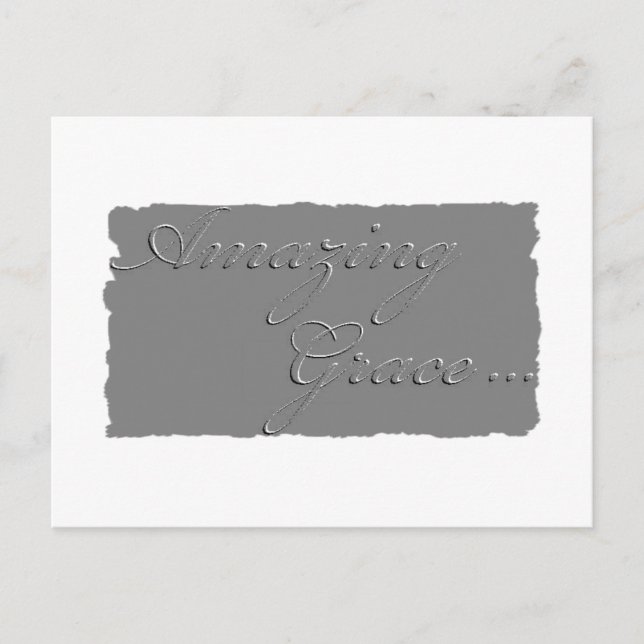 Placa postal de Amazing Grace (Anverso)