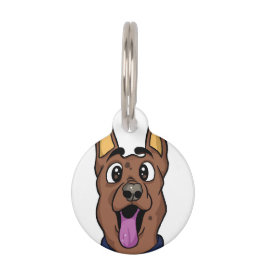 Placa redonda para mascotas