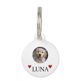 Placa Redonda Personalizada para Mascotas con Foto