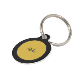 Placa redonda personalizada para mascotas con nomb