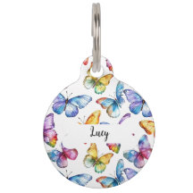 Placa Redonda Personalizada para Mascotas con Patr