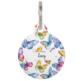 Placa Redonda Personalizada para Mascotas con Patr