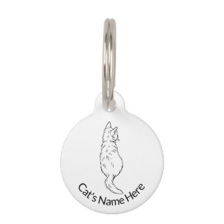 Placa redonda personalizada para mascotas con vist