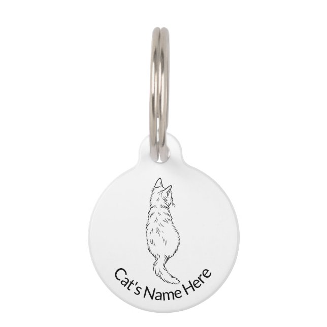 Placa redonda personalizada para mascotas con vist (Anverso)