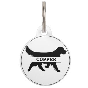 Placa redonda personalizada para mascotas Golden R