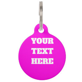 Placa Redonda Rosa para Mascota