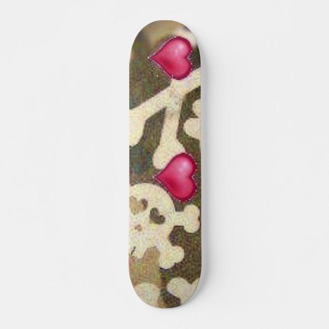Placa Skateboard Hearts/Skulls Camo Look (Anverso )