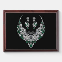 Cisnes de Cristal Esmeralda | Joyería de Lujo