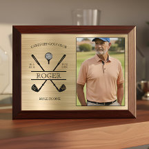Hole In One Golfer Photo Gold
