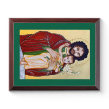 Icono de San José y Jesús