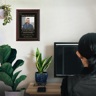 Placa Trofeo Personalización del logotipo de la foto del emplea
