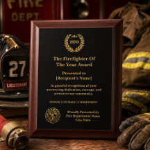 Premio al Bombero del Año de Oro Elegante