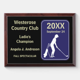 Placa Trofeo Premio al Torneo de Golfer 🏌️: Mujer