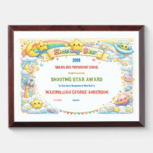 Premio escolar para niños Estrella Fugaz pastel li
