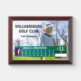 Placa Trofeo Premio Golfer 🏌️ Torneo de baja puntuación: