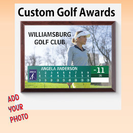 Placa Trofeo Premio Golfer 🏌️ Torneo de baja puntuación: