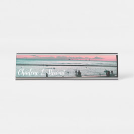 Placa Tropical Hawaii Beach Desk Name