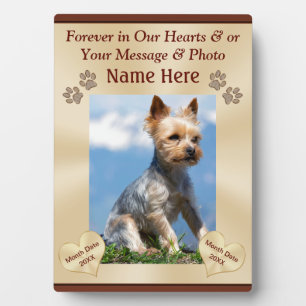 Placas conmemorativas personalizadas para mascotas