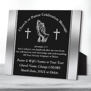 Placas de Aniversario del Pastor Personalizado, Es
