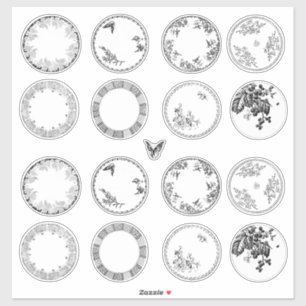 Placas de antigüedades francesas PEGATINAS NEGRO