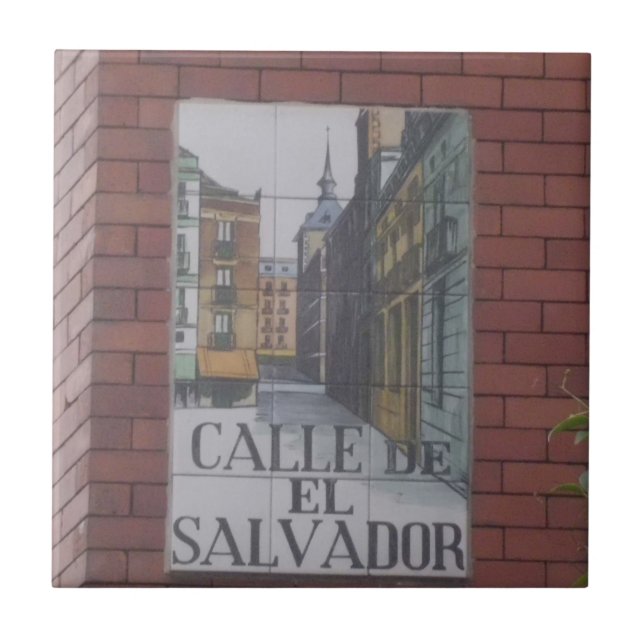Placas de calle de las tejas de Madrid (Frente)