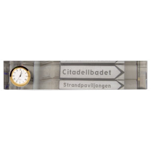 Placas de calle en Landskrona, Suecia