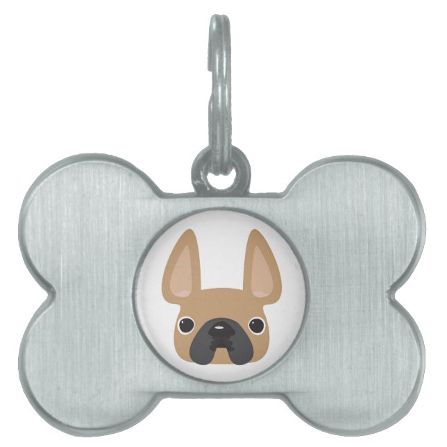 Placas de identificación del bulldog francés (Frente)