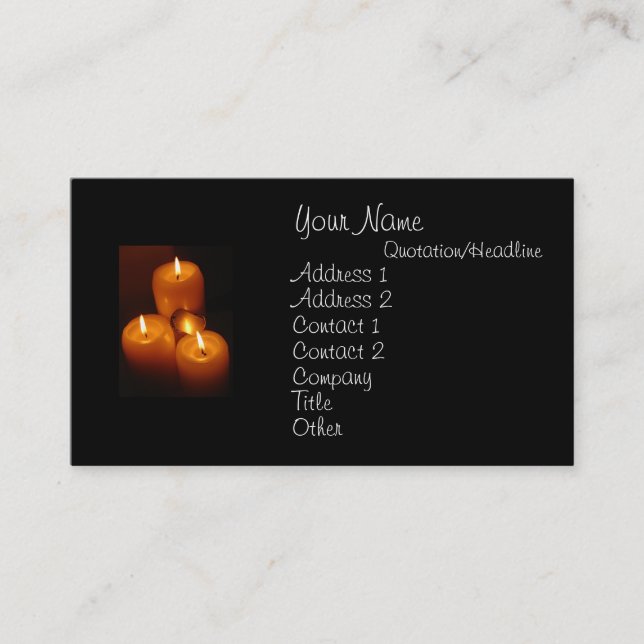 Placas de identificación y velas de tarjetas de (Anverso)